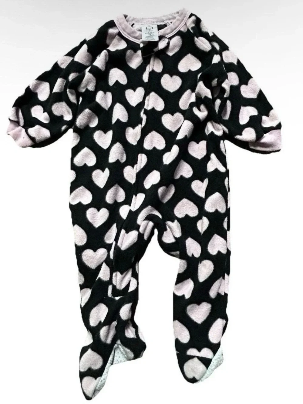 Baby Girl Footie Pajamas Fleece Cotton Size 12 Months